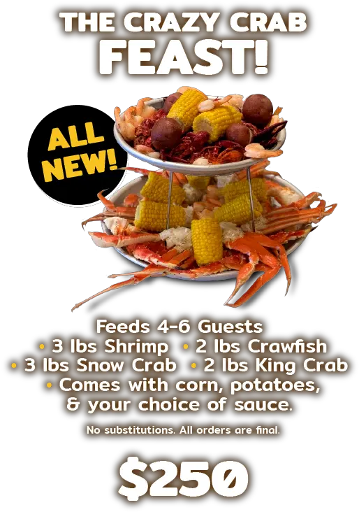  Crazy Crabu0027s Menu Has The Best Seafood Boil Around Fitness Nutrition Png Crab Legs Png