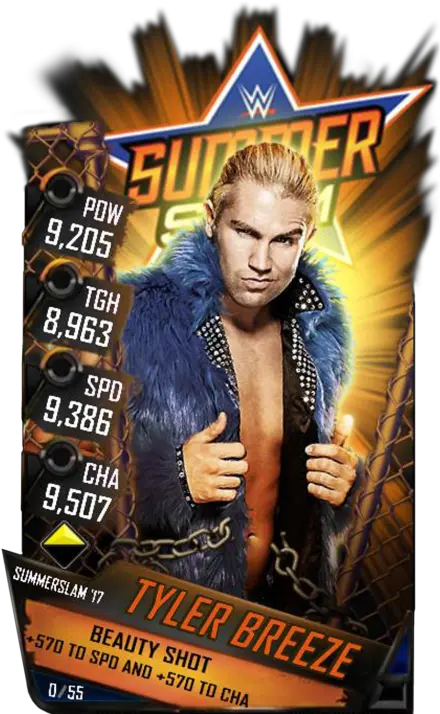  Tyler Breeze Charlotte Flair Wwe Supercard Png Tyler Breeze Png