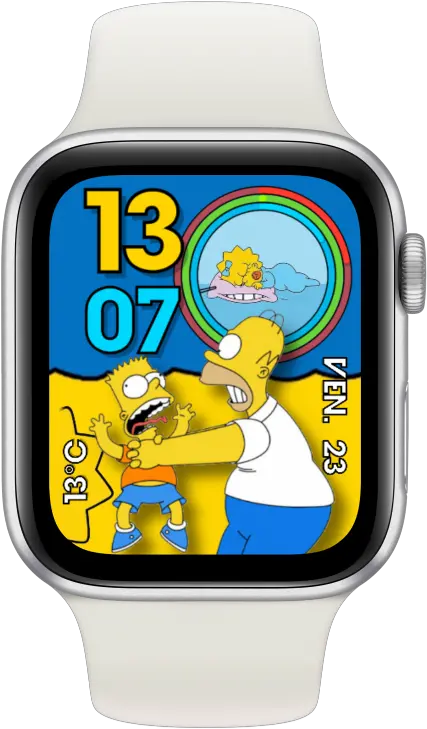  Watch Face Simpsons Buufjuiced Homero Ahorcando A Bart Png Watch Face Png