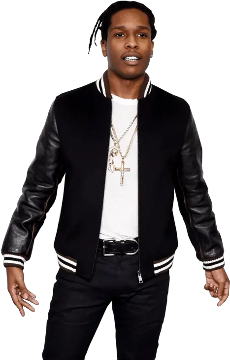  Asap Rocky Tucked In T Shirt And Jacket Png Asap Rocky Png