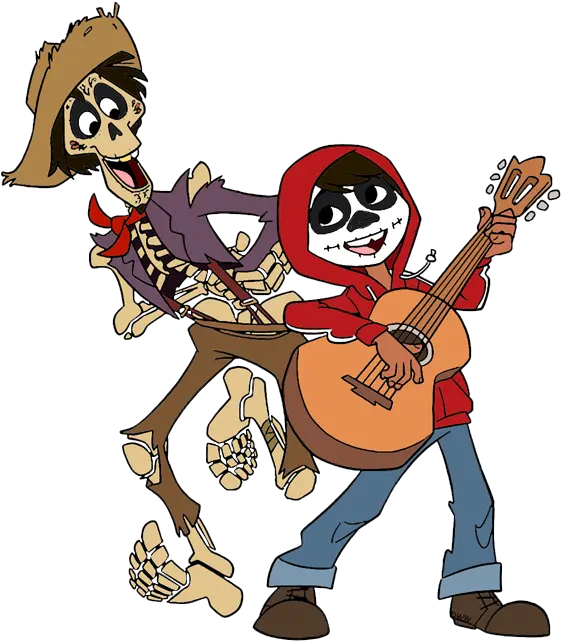  Playing Guitar Miguel Y Hector Coco Png Coco Movie Png