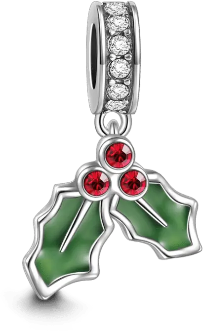  Holly Leaves Charm Christmas Charms Charms Solid Png Holly Leaves Png