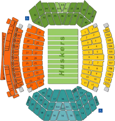  Memorial Stadium Lincoln Lincoln Ne Tickets 2022 Section Nebraska Memorial Stadium Seating Chart Png Lincoln Memorial Icon