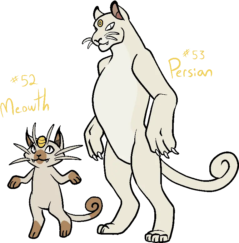  Agatharights Persian Pokemon Redesign Png Meowth Transparent