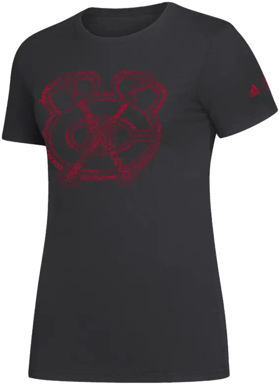  Chicago Blackhawks Adidas Menu0027s Black Tomahawk Logo T Shirt Active Shirt Png Blackhawks Logo Png