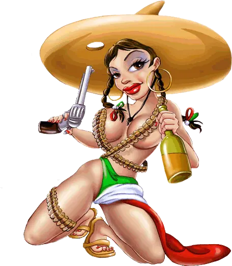  Mexican Girl Gun Png Official Psds Cartoon Mexican Png