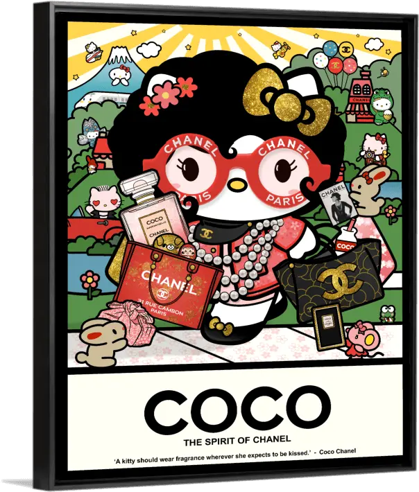  Ohaiyo Kyoto Kitty Coco Proof Cartoon Png Coco Chanel Logo Png