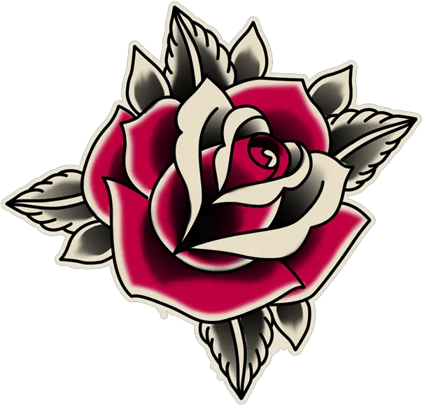  Old Sticker Free Clipart Hq Old School Rose Tattoo Drawing Png Rose Tattoo Png