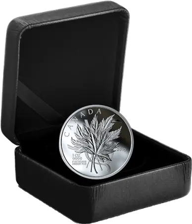  2019 1 Oz Canada The Beloved Maple Leaf 9999 Silver Proof Coin 2020 Canada Gold Coins Png Canada Leaf Png