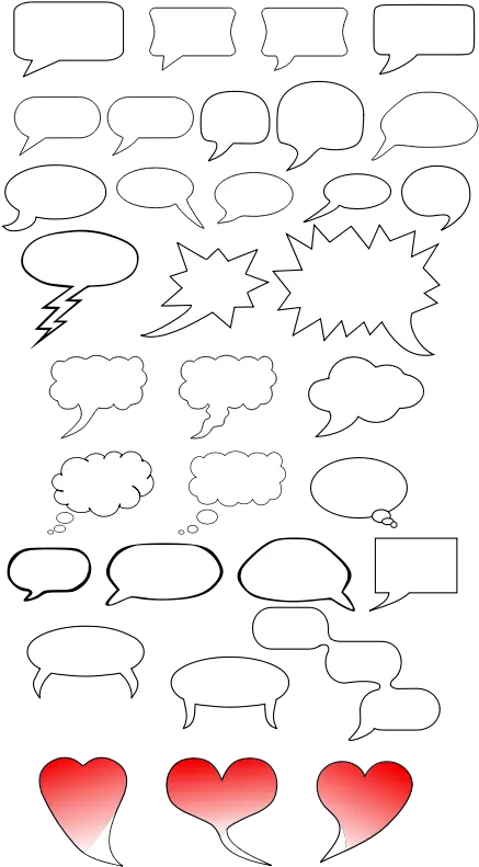  Download Free Png Bubble Pack Dlpngcom Line Art Word Balloon Png