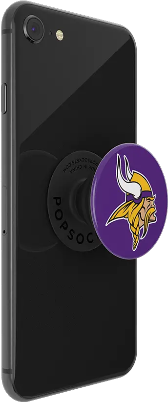  Popsockets Minnesota Vikings Helmet Phone Grip In Black Smartphone Png Viking Helmet Logo