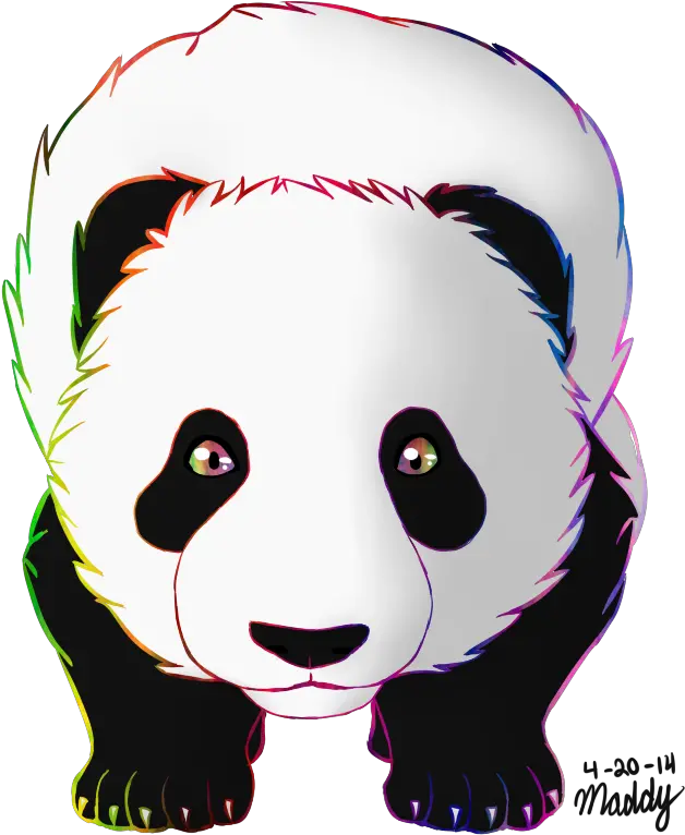  Rainbow Panda Cartoon Png Panda Cartoon Png