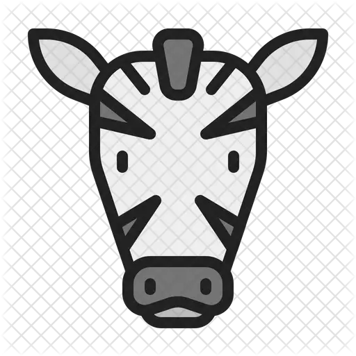  Zebra Icon Of Colored Outline Style Cartoon Png Zebra Logo Png