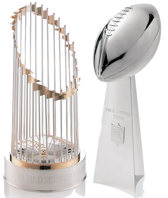  World Series And Super Bowl Trophies Transparent Cartoon Png Trophy Background