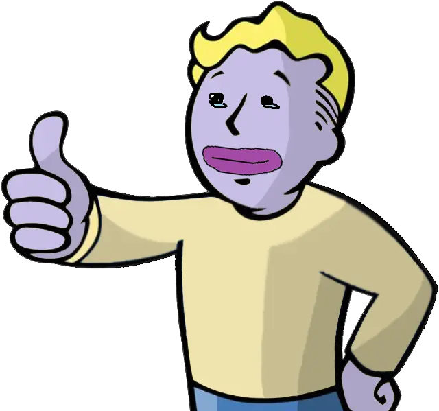  Vault Boy Png View 1497715826940 Vault Boy Thumbs Up Thumbs Up Gif Png Thumbs Up Png