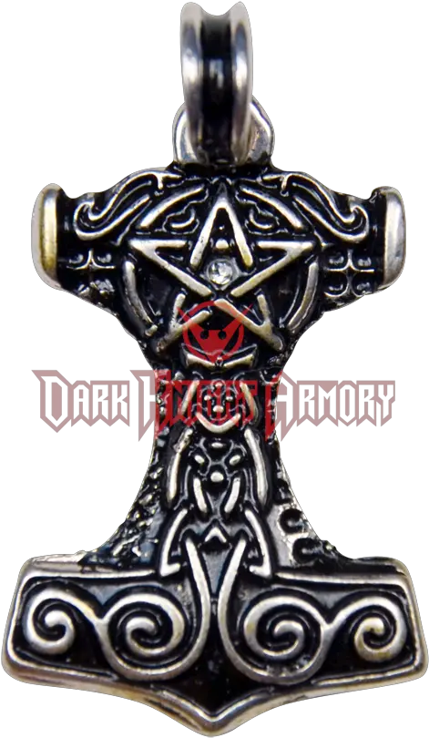  Download Thors Hammer Pendant Viking Pendant Pentagram Pendant Png Pentacle Png