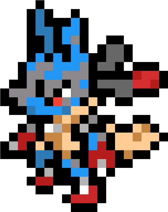  Pixilart Mega Lucario By Beario11 Mega Lucario Pixel Art Png Lucario Png