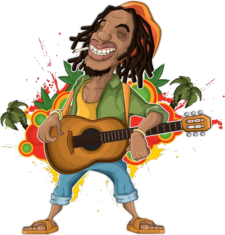  Clipart Hat Reggae Transparent Free For Cartoon Bob Marley Png Artist Png