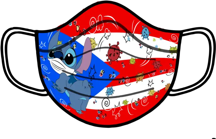  Stitch Puerto Rico Flag Mask We Are All Quarantined Here Best Day Ever The One Were I Was 2020 Serveware Png Puerto Rican Flag Png