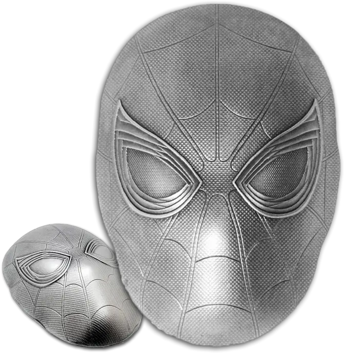  Spider Man Mask Marvel 2 Oz Silver Coin Mask Png Spiderman Mask Png