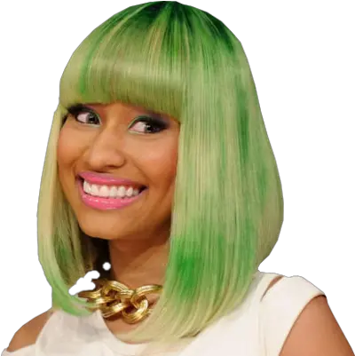  Nicki Minaj Hair Styles Green Eyes Blonde Long Bob Nicki Minaj Green Hair Png Nicki Minaj Png