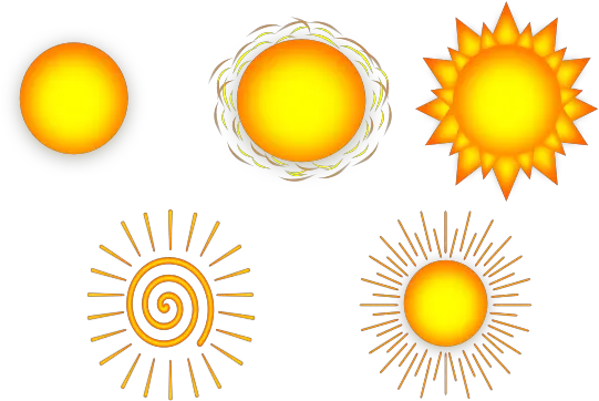  Sun Icons Set Svg Graphic By Yaroslav Matveev Creative Fabrica Vertical Png Weather Icon Set