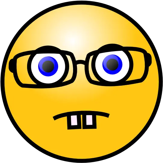  Nerd Emoticon Eyeglasses Smiley Face Clip Art Png Nerd Emoji Png