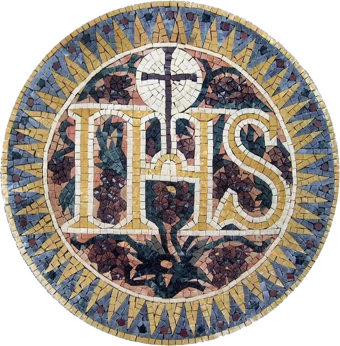  Christian Symbol Medallion Mosaic Icon Rug Png Greek Religious Icon