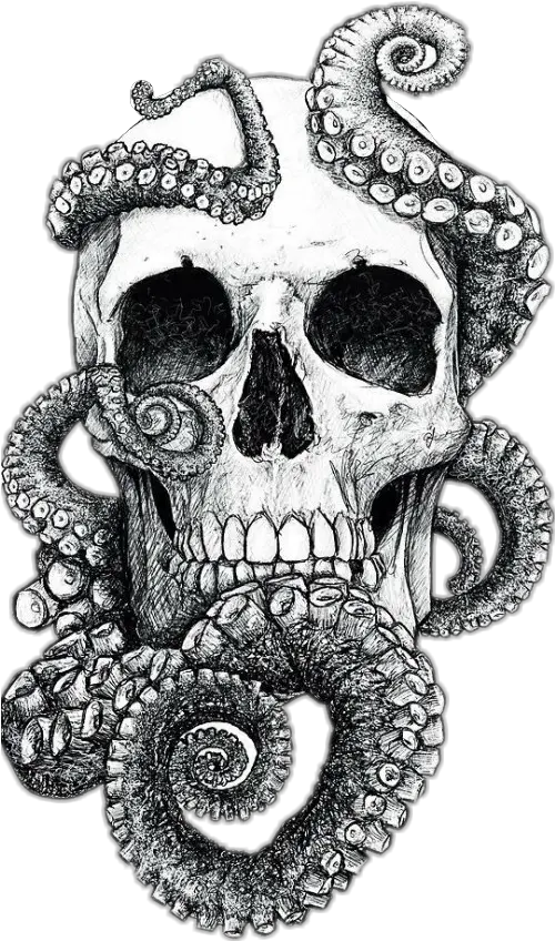  Skull Tentacles Tattoo Tattooart Skulls Cool Skull Coloring Pages Png Tentacles Transparent Background