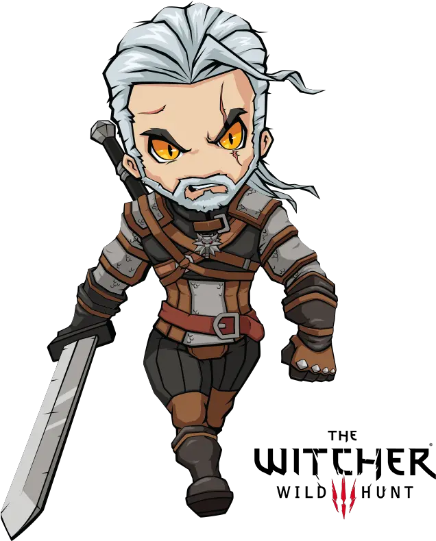  Download The Witcher Clipart Wild Hunt Geralt De Rivia Cartoon Png Witcher Png