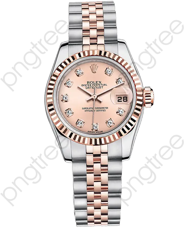  Watch Clipart Wrist Rolex Lady Datejust 28 Png Rolex Watch Png