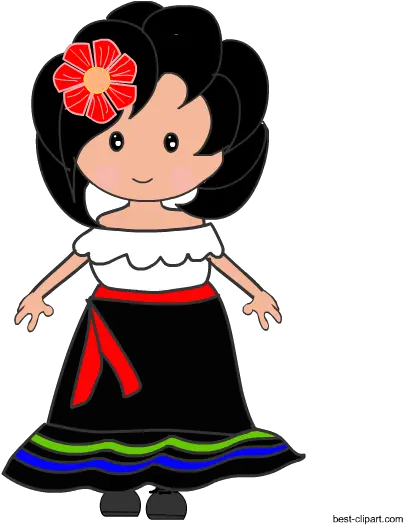  Download Hd Free Mexican Girl Clip Art Mexican Girl Clip Art Png Mexican Banner Png