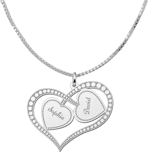  Silver Heart Pendant Two Hearts Mersin Büyükehir Belediyesi Png Two Hearts Png