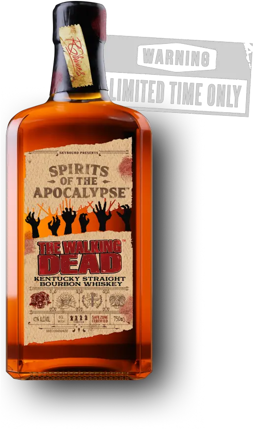  The Walking Dead Kentucky Straight Bourbon Whiskey Walking Dead Bourbon Whiskey Png Whiskey Bottle Png