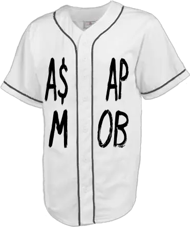  Aap Mob Asap Rob A Ap M Ob 00 Adult Full Button Baseball Jersey Tonga Baseball Jersey Png Asap Mob Logo