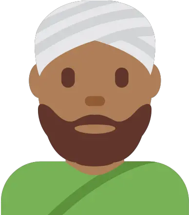  Person Wearing Turban Emoji With Medium Dark Skin Tone Man With Turban Emoji Png Turban Png