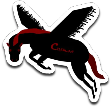  Cozman Dreamin 4x3 Decal Red And Blue Automotive Decal Png Red Pegasus Logo