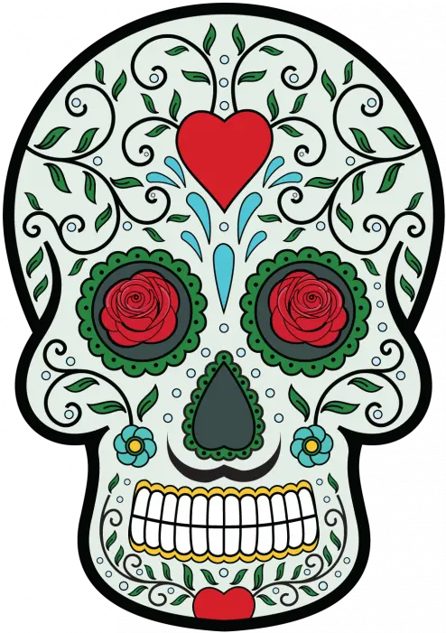  Grateful Dead Day Of The Dead Skull White Background Png Calavera Png