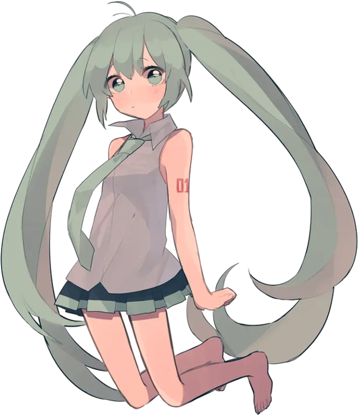  Hatsune Miku Drawn Hatsune Miku Fanart Transparent Png Miku Transparent