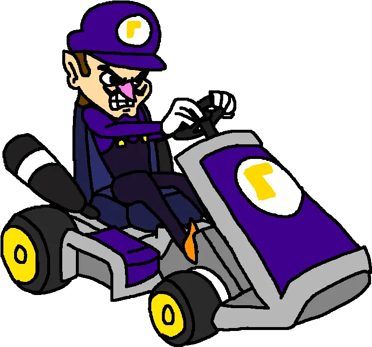  Mario Kart Art Day Mario Kart Waluigi Png Transparent Bowser Mario Bros Karts Waluigi Png