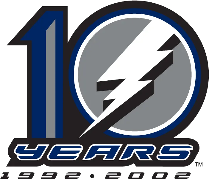  Tampa Bay Lightning Anniversary Logo National Hockey Tampa Bay Lightning Sportslogo History Png Lightning Logo