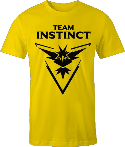  Team Instinct Yellow Cotton Shirt Pokemon Go Instinct Logo Png Team Instinct Logo