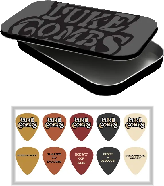  Guitar Picks Tin Pack Luke Combs Guitar Picks Png Guitar Pick Png