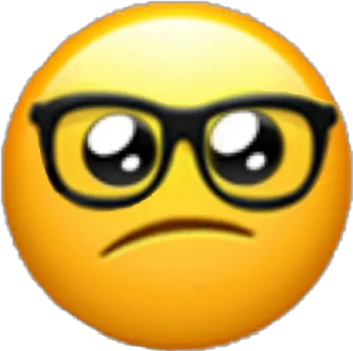  Glasses Glass Sad Eyes Emoji Sticker By Angelmelniw Emoji With Transparent Glasses Png Eyes Emoji Transparent