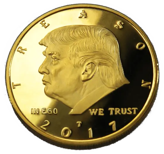  The Improbable Mindu2014why We Fear Trump Will Win Again Trump Gold Coin Png Trump Face Png