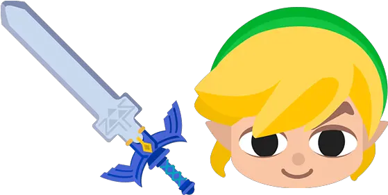  The Legend Of Zelda Toon Link Master Sword Cursor U2013 Custom Cartoon Png Master Sword Png