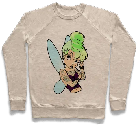  Punk Tinkerbell Crewneck Sweatshirt Lookhuman Zelda Merch Png Tinkerbell Png