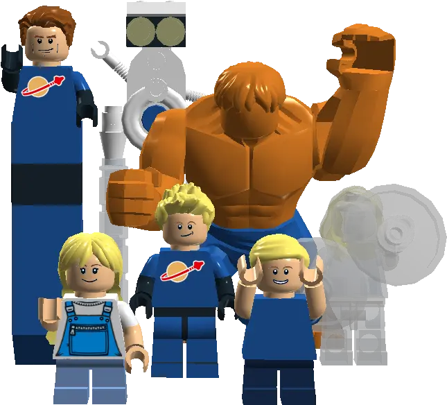  Download Hd 1 Lego Fantastic Four Transparent Png Image Cartoon Fantastic Four Logo Png