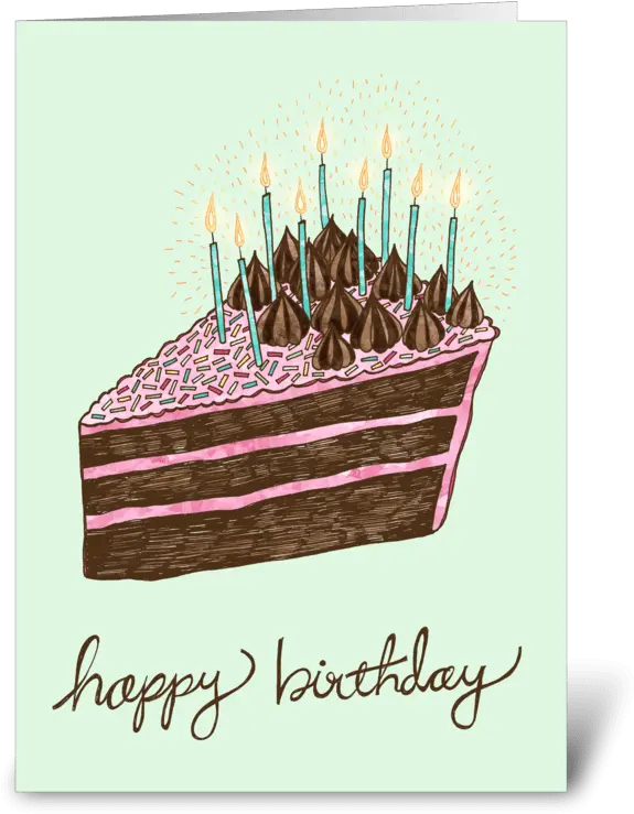  Happy Birthday Cake Slice Birthday Card Cake Slice Png Cake Slice Png