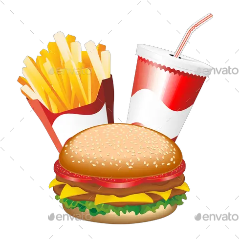  Fast Food Hamburger Fries And Drink Menu Preview Png Food And Drink Png Eating Png